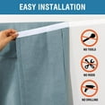 thumbnail image 5 of LOVEVER Blackout French Door Blinds For Glass Door Window  Light Blocking Privacy Door Window Drapes For Front Door Lightweight Tie Up Shade - Style 3, 5 of 5