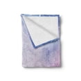 thumbnail image 2 of Navy and Blush Soft Flannel Fleece Throw Blanket, Abstract Watercolors Fantasy Soft Nebula Universe Inspired, Cozy Plush for Indoor and Outdoor Use, 60" x 80", Blue Pink Salmon, by Ambesonne, 2 of 6