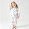thumbnail image 5 of Boys And Girls Soft Pajamas Cotton Toddler Pjs Long Sleeve Kid Sleepwear Sets,6-12 Months 12-24 Months 2t 3t 4t 5t 6t 7t 8t 9t Children(Blue,3-6 Months), 5 of 6
