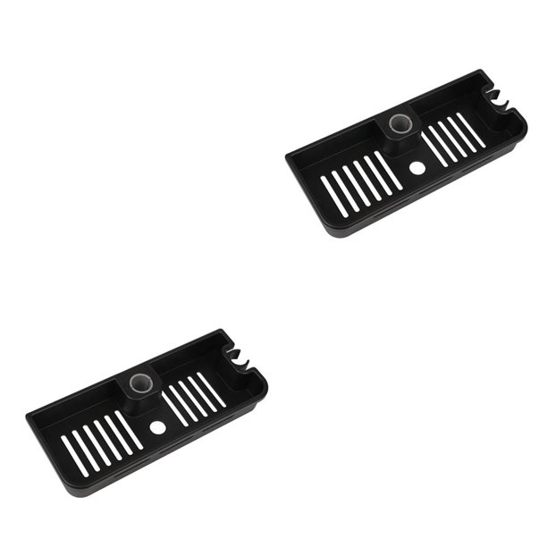 Moyic 1 estante de baño, estante de almacenamiento de ducha de plástico, soporte de perforación ajustable gratis, accesorios de almacenamiento de negro 2piezas Moyic CBP134532