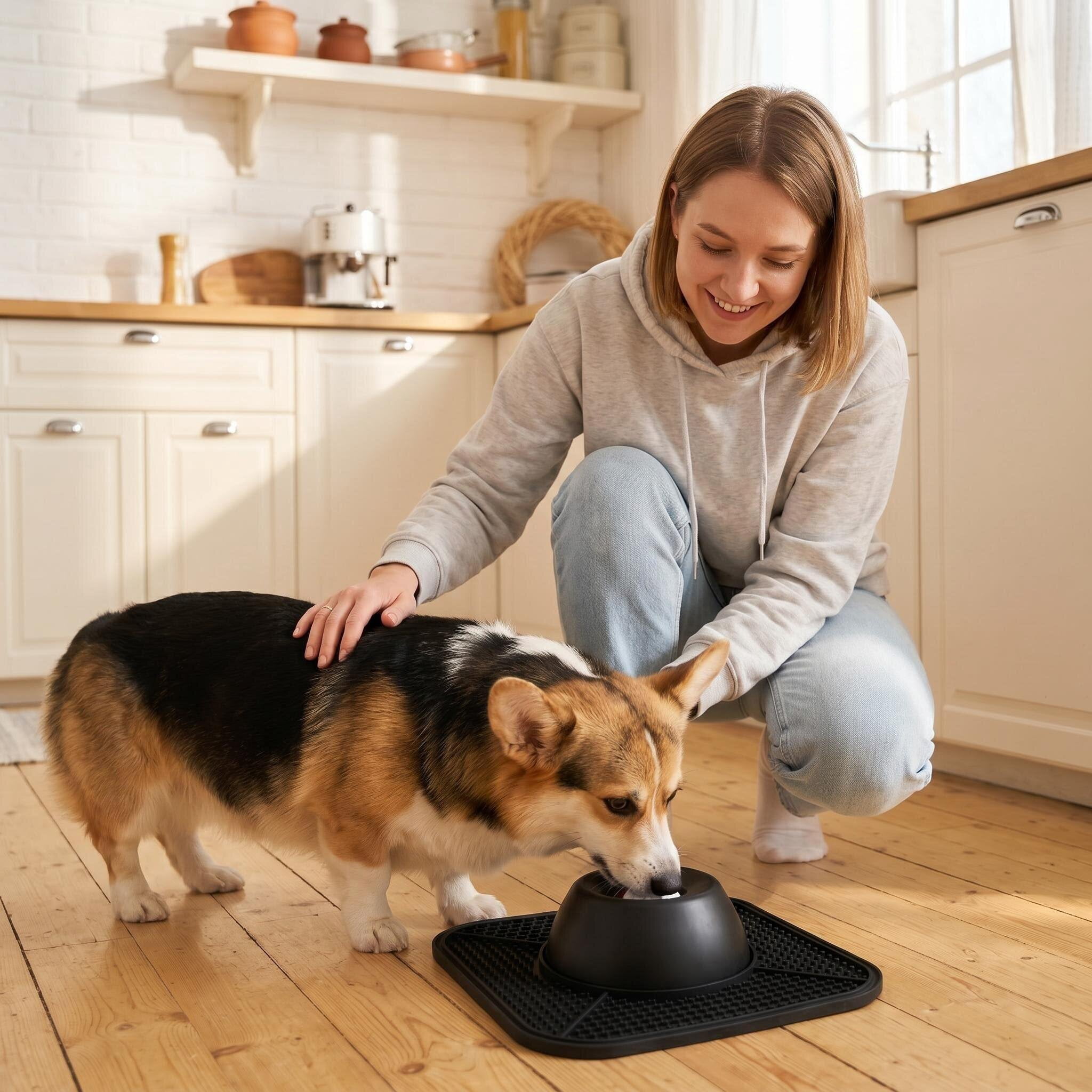 Non-Slip Slow Feeder Dog Bowls for Liquid Treat with suction cup, Entertained Ball-in Bone Broth Dog Lick Bowl, 3/4 Cup Yogurt Pup Lick Toy for Large Medium Small Breeds