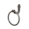 thumbnail image 4 of Hand Hammered Plate Wall Mounted Wrought Iron Towel Ring, 4 of 6