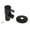 Black, variant on Kingston Brass CD53301DLK 5/8-Inch O.D. Comp x 3/8-Inch O.D. Comp Anti-Seize Deluxe Quarter-Turn Ceramic Hardisc Cartridge Angle Stop with Flange in Polished Chrome