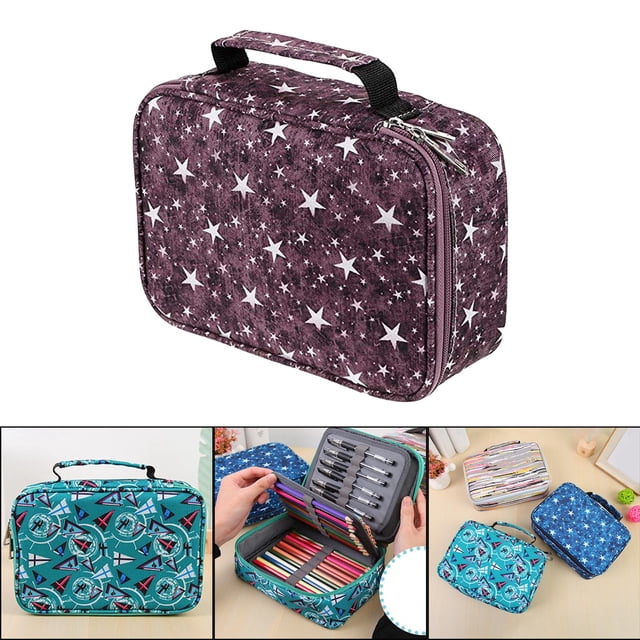 Estuche para Lápices de 72 Bolígrafos, Gran Capacidad, con Cremallera, 36 Bolsillos, Organizador, Bolsa de Papelería para Suministros Escolares Y Rojo perfecl Estuche