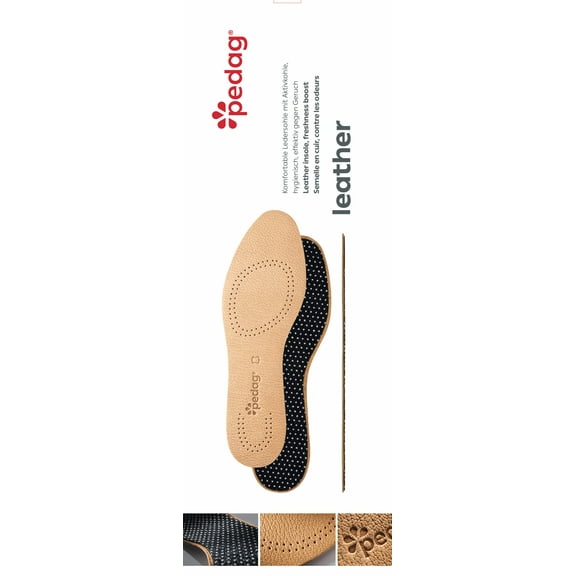 Pedag | Leather 110 | Cushions the foot w/ Active Carbon for Odor | Vegetable Leather Tan | Size US 6W/EU 36 | 1 pair