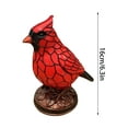 thumbnail image 3 of Cardinal Lamp, Cardinalis Night Light Red Resin Handmade Bird Desk Lamp, Soft Glow Accent Light for Christmas Home, Office, Bedroom Nightstand & Fireplace Decor, 3 of 5