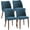 4Pcs Linen | Blue, variant on LIZHOUMIL Set of 2 Contemporary Dining Chairs, Padded Linen Seats, Wooden Legs
