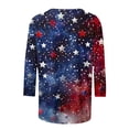 thumbnail image 4 of Odbmxy 3/4 Sleeve Womens Tee Shirts 4th of July Patriotic Womens Shirts Stars Casual Loose Summer Vacation Tops, 4 of 5