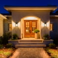 thumbnail image 6 of C Cattleya 2-Pack Motion Sensor Dusk to Dawn Matte Black Outdoor Wall Lights with Clear Glass Shade, 6 of 8
