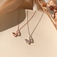 thumbnail image 4 of Thinsony Rouille et Inodore Fait de Cuivre Collier Pendentif Non-Toxine Glamour Papillon Collier Or Rose, 4 of 6