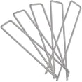 thumbnail image 1 of Juego de 100 estacas de jardín, grapas galvanizadas para paisaje de 6 pulgadas, grapas para césped en forma de U, pasadores de césped galvanizados resistentes para anclaje, 1 of 5