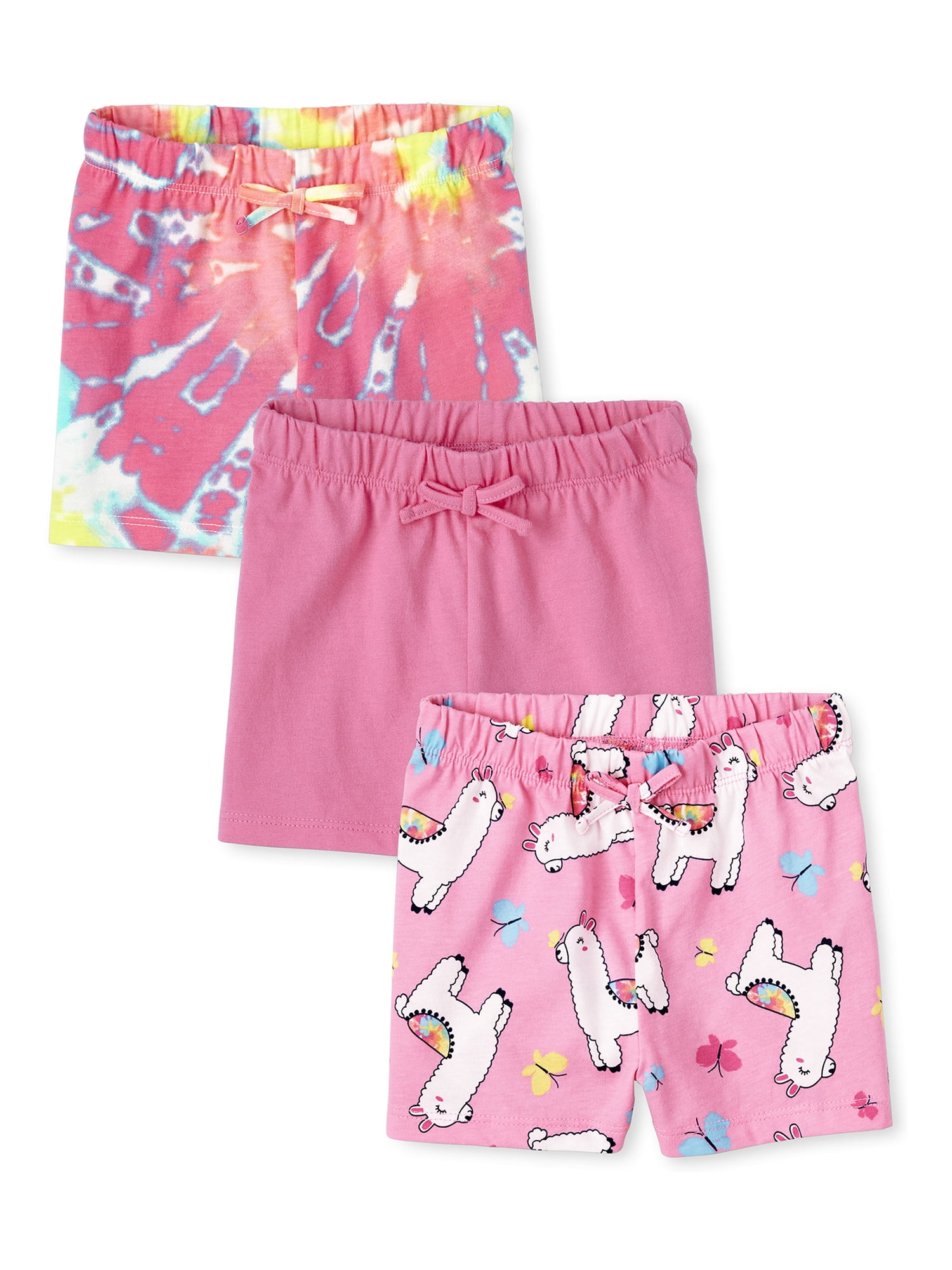 The Childrens Place Baby Girls Solid Drawstring Shorts 