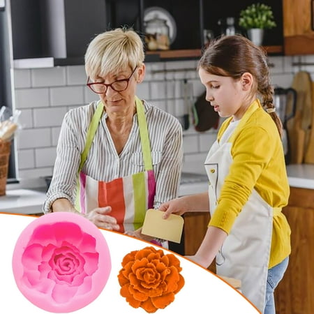 

WNG Cubes Molds Carnation Baking Cake Ice Grade Gel Candy Gelatine Silica Food Kitchen Toy