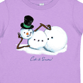 thumbnail image 4 of Inktastic Let It Snow Sassy Snowman in Top Hat Boys or Girls Toddler T-Shirt, 4 of 5