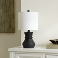 thumbnail image 5 of SAFAVIEH Roslyn 18 in. Modern Black Ceramic Table Lamp with White 100% Cotton Shade, 5 of 6