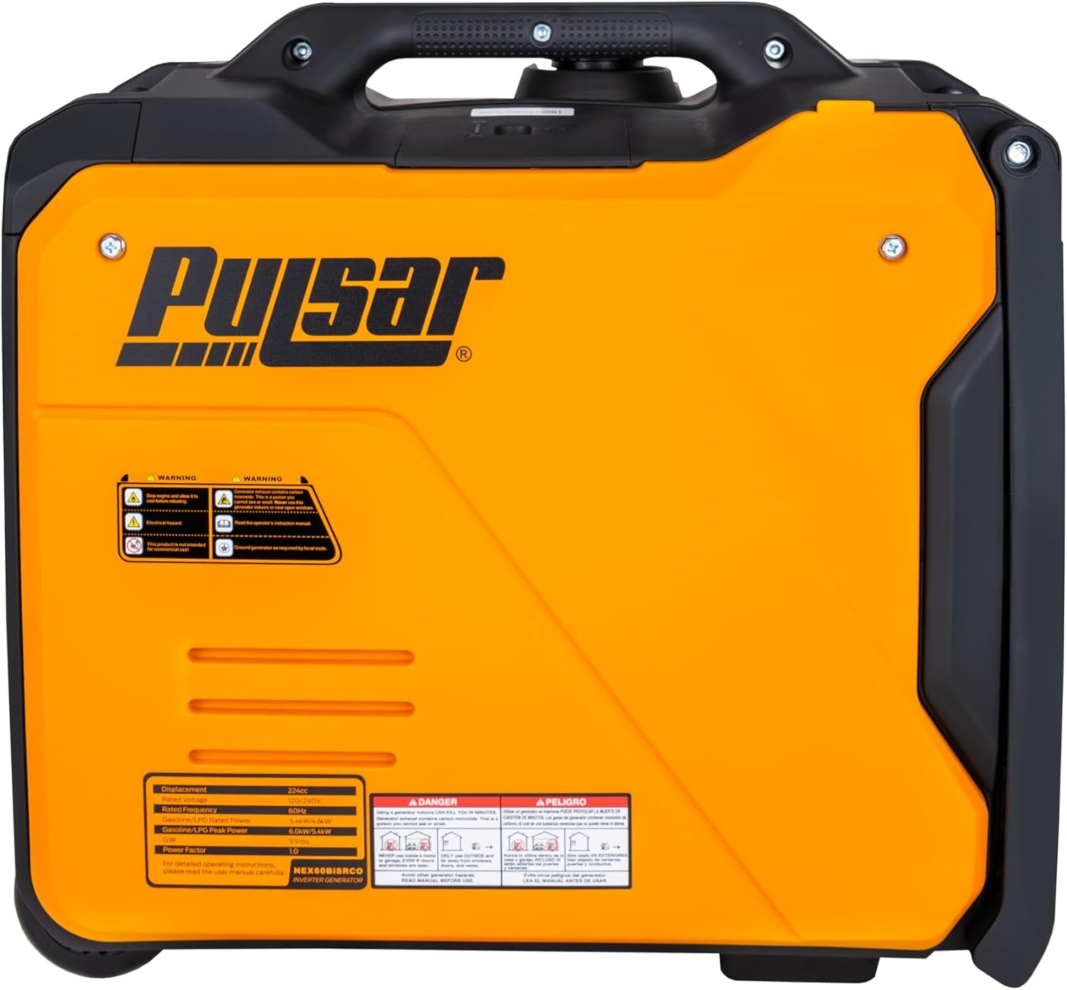 Pulsar 6000 Watt Portable Inverter Generator, Dual Fuel Gasoline & Propane, Remote Electric Start, CO Sensor, Parallel Capable, Super Quiet, Use for RV, Camping, Outdoor & Home