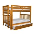 thumbnail image 5 of Bedz King Bunk Beds Full over Full Mission Style with End Ladder and a Full Trundle Honey, 5 of 6