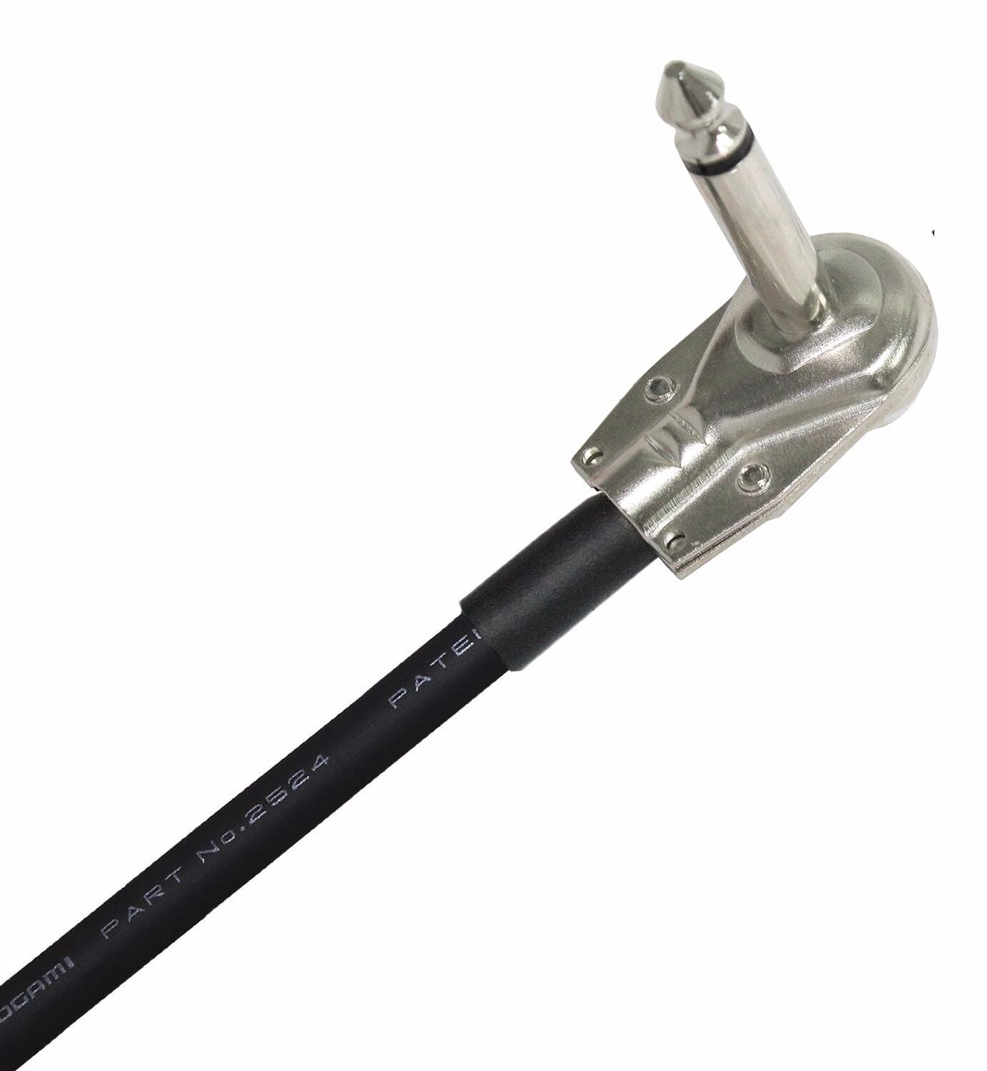 3 x Mogami 2524 3-foot Guitar Pedalboard Patch Cables With Pancake Connectors