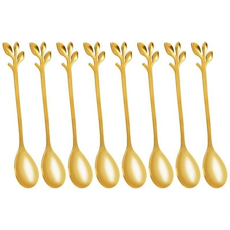 

Ice-Cream Tea Stirring Spoons Retro Dessert Demitasse Espresso Spoons Cutlery Kitchen Tableware 1 Set of 8 Pieces