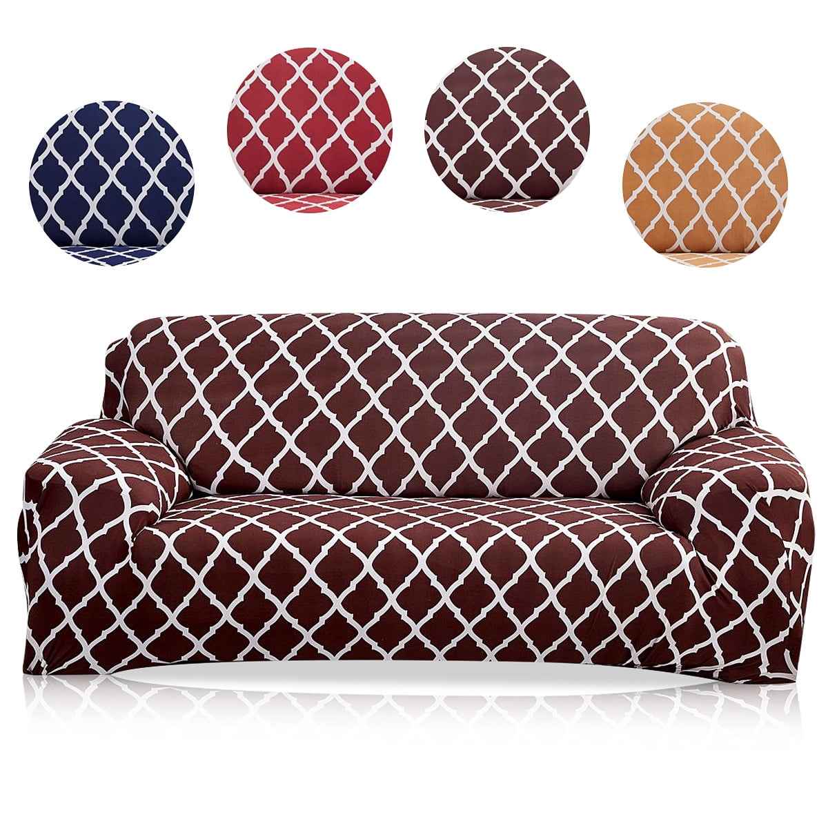 Details about   1/2/3/4 Seater Geometric Elastic Sofa Couch Cover Stretch Slipcover Protector 