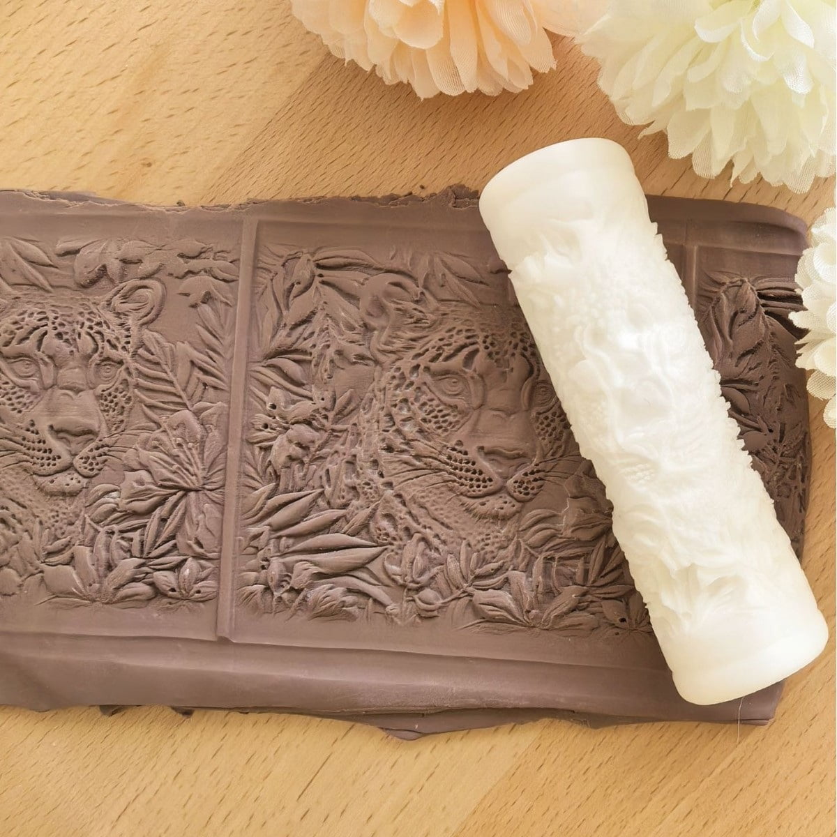 1 jungle leopard three-dimensional relief texture roller | terrain texture roller | essential for sports and fitness