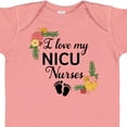thumbnail image 4 of Inktastic I Love My Nicu Nurses with Baby Footprints and Flowers Boys or Girls Baby Bodysuit, 4 of 5