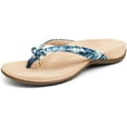 thumbnail image 2 of Vionic Women's Rest Bella Toe Post Sandal- Suppportive Ladies Orthotic Sandals that include Three Zone Comfort with Arch Support- Flip Flop for Ladies, Blue Palm 9.5 Medium US, 2 of 5