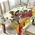 thumbnail image 4 of Coolnut Thanksgiving Turkey Tablecloth, Waterproof Washable Polyester Square Table Cover, Durable Tablecloth for Kitchen Dining Table Party Decor, 60"X 90", 4 of 7