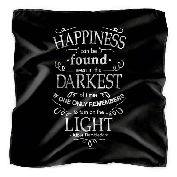 Harry Potter Happiness Quote Bandana (21 in x 21 in)