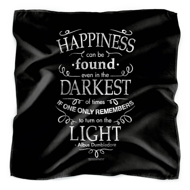 Harry Potter Happiness Quote Harry Potter Happiness Quote Bandana (21 In X 21 In) - Walmart.com