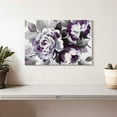 thumbnail image 2 of Elephant Stock Scent Of Roses Plum Wall Art - Horizontal Canvas Wall Art - Living Room Wall Decor - Floral And Botanical Canvas - Gray And Purple Decor By Wild Apple Portfolio - 12" x 8", 2 of 4
