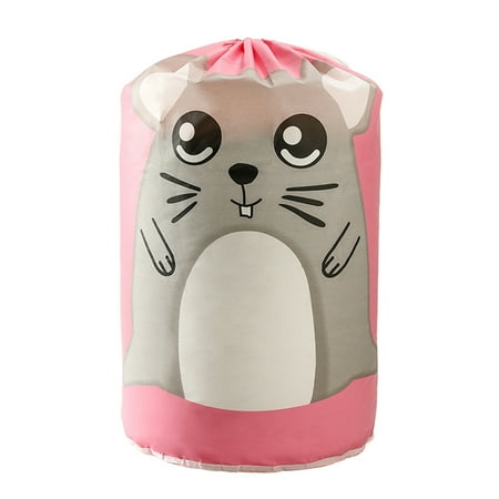 

VEAREAR Cylindrical Tiger Pig Mouse Print Drawstring Clothing Storage Bag Quilt Pouch