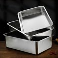 thumbnail image 4 of TELOLY Stainless Steel Cat Litter Box,Stainless Steel Material Small Litter Box,Keeps Food Fresh and Hygienic Steel Litter Box,32*22*7CM, 4 of 5