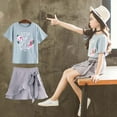thumbnail image 4 of Lovebay Kid Toddler Girls Floral Dress Outfit T-shirt Tops + Tutu Skirt Party Clothes 2-10 Years, 4 of 12