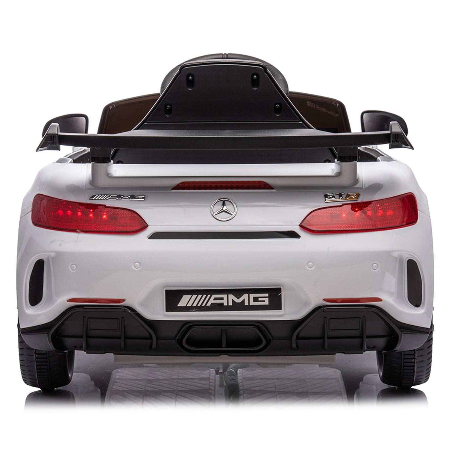 CIPACHO Licensed Mercedes-Benz AMG GTR Dual drive 12V Powered Ride Ons Sports Car with 2.4G Remote Control, White CIPACHO Licensed Mercedes-Benz AMG GTR Dual drive 12V Powered Ride Ons Sports Car with 2.4G Remote Control, White
