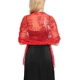 thumbnail image 3 of IYYVV Women's Sequin Embroidered Sheer Shawl Elegant Floral Evening Wrap for Wedding Party Lightweight Cover Up Red, 3 of 3