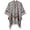 Khaki, variant on Women Plaid Shawl Wrap Poncho Double Side Split Large Shawl Scarf Winter Warm Fashion Shawl Blanket