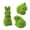 Green, variant on YingYouFu 3pcs Easter Flocked Bunny Decorations, Table Bunny Decor Artificial Rabbit Sculpture for Spring Garden Home Office Easter Party Centerpiece
