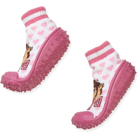 Nickelodeon Baby Girls' Dora Soft Rubber Bottom Shoes