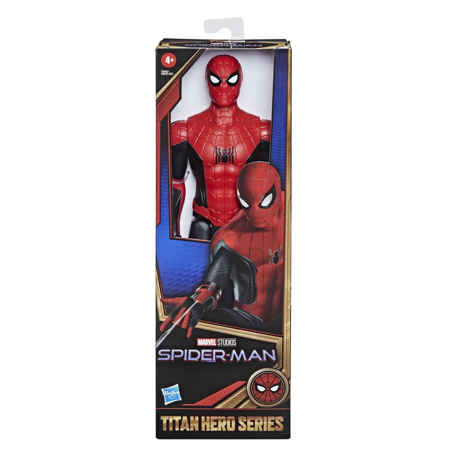 Marvel Spider-Man Titan Hero Series 12-Inch New Black And Red Suit Spider-Man Action Figure Toy, Inspired By Spider-Man Movie, For Kids Ages 4 and Up