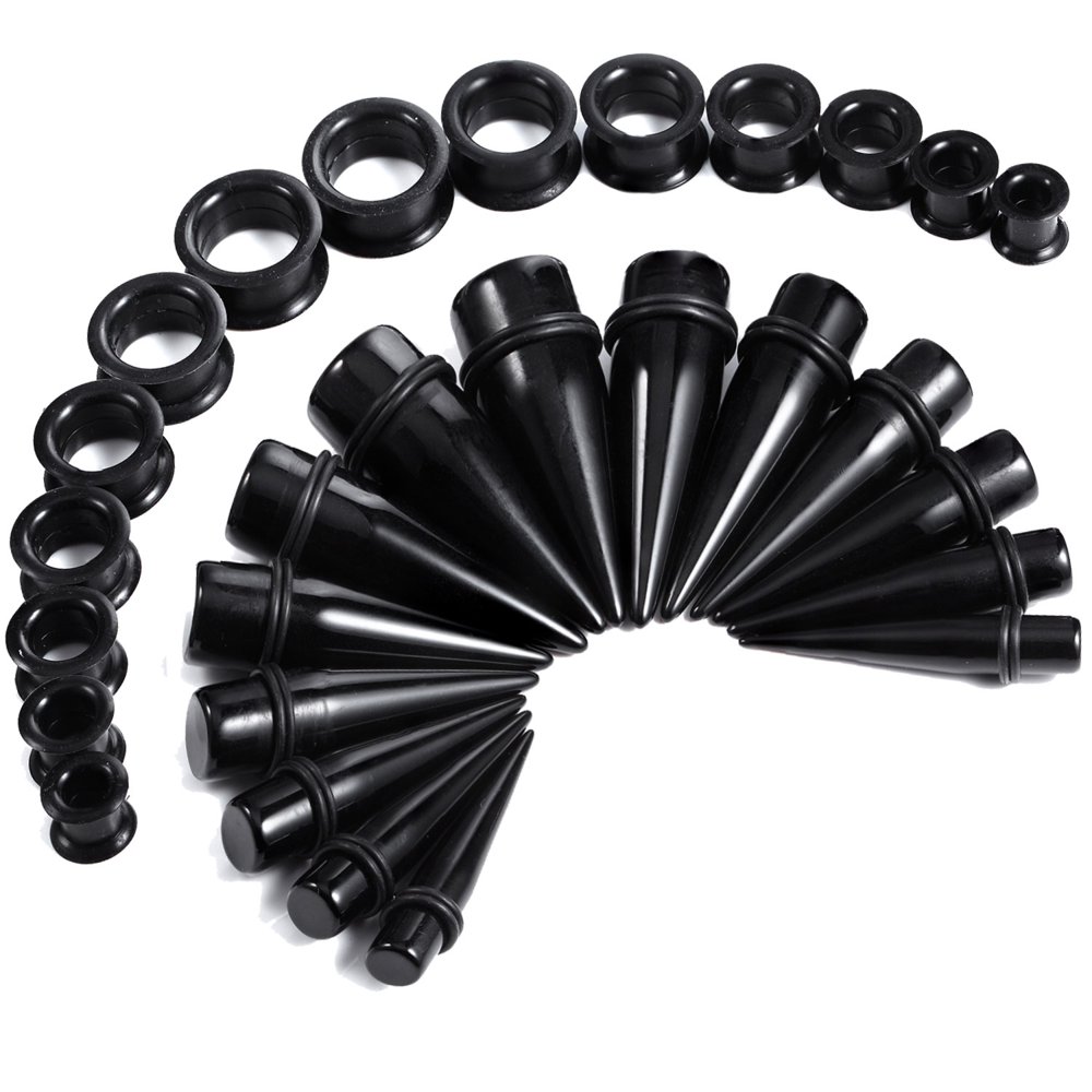 BodyJ4You BodyJ4You 28PC Big Gauges Kit Ear Stretching 00G22mm Black