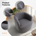 thumbnail image 6 of Merluxy Modern Swivel Accent Chair,Comfy 360Â° Adult Round Chairs for Living Room,Teddy Grey, 6 of 9
