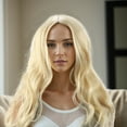 thumbnail image 2 of Unique Bargains 1 Pc Big Curly Long Hair Hair Wig High Temperature Fiber 30in Human Wig Gold Tone for Women, 2 of 6