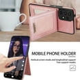 thumbnail image 3 of Back Wallet Case for Samsung Galaxy A13, RFID Blocking Card Slots Holder Premium PU Leather Protective Cover with Kickstand Magnetic Closure Shockproof Anti-Fingerprint Dustproof Case,Rosegold, 3 of 5