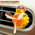 thumbnail image 2 of 2PACKS 2025 New Fragrance Flyer For Car: Cartoon Pilot Air Fresheners Vent Spinners Fan Cute Aromatherapy Toy Clip Rotating Propeller Diffuser Automotive Outlet (Yellow Duck,1 Count (Pack of 2)), 2 of 12