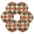 thumbnail image 7 of Yayeee 6 PCS Drink Coasters with Holder Set Woven Absorbent Round Tabletop Hot Pad, Checkered Pattern, 7 of 7