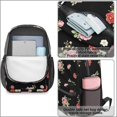 thumbnail image 4 of Pioneer Flower Floral Print Pattern 17" School Backpacks for Teens,Waterproof Oxford Fabric,S-Shape Padded Straps for School,Travel,Hiking,Camping, 4 of 5