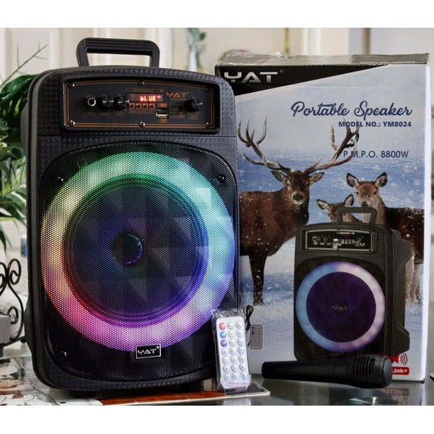 Bluetooth speaker YAT 8800 Watt P.M.P.O 8” Woofer Rechargeable with