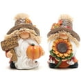 thumbnail image 5 of Hodao Fall Thanksgiving Scarecrow Gnomes  with Pumpkin and Sunflower  Table Decorations for Home Creative Thanksgiving centerpieces  Gifts   2PCS, 5 of 8