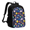thumbnail image 1 of Disketp Space Planet Mochila de Viaje Estampada para Laptop con Puerto de Carga USB, Mochila Impermeable para Computadora – Regalo para Hombres y Mujeres, 1 of 7